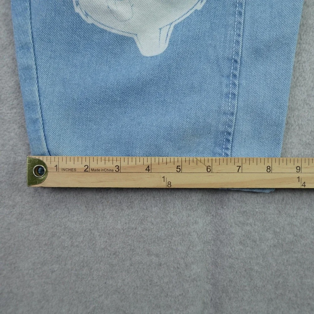 Justice x Looney Tunes Jeans Girls 18 Blue Bugs Bunny Wide Leg Cargo Carpenter